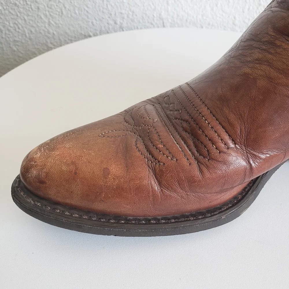 HH Double H Western Cowboy Rodeo Farm Leather Boots